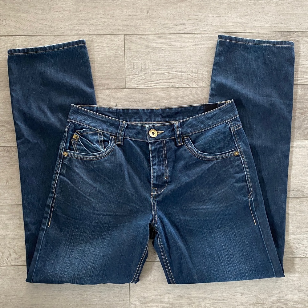 Jack & Jones Dark Blue Denim Clark 415 Jeans (33 x 32)